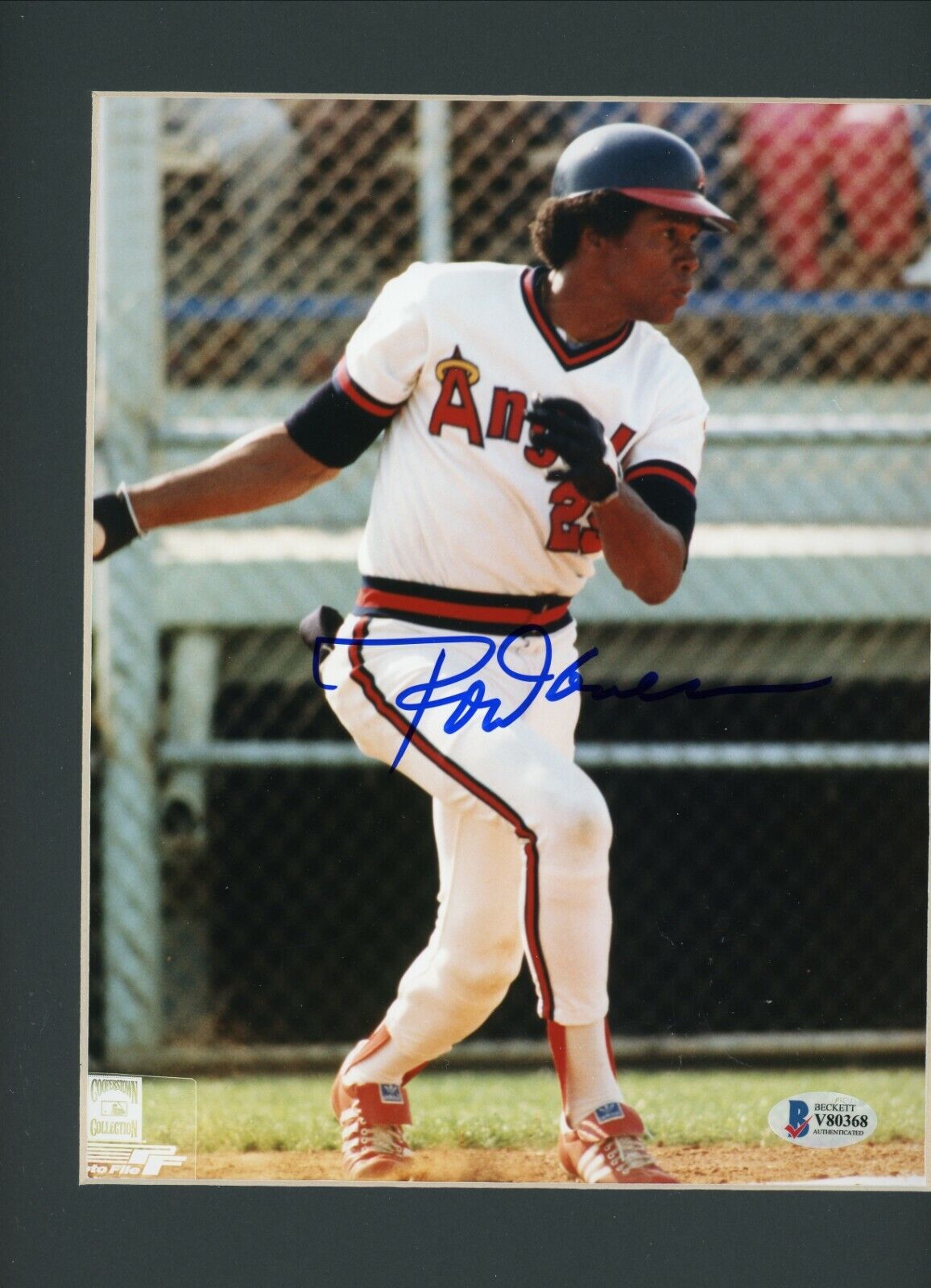 Rod Carew Twins Angels HOF Signed Autographed 8x10 Glossy Photo Poster painting Matted Beckett