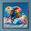Diamond Painting -DIY Round Drill Rainbow Elephant(40x40cm)