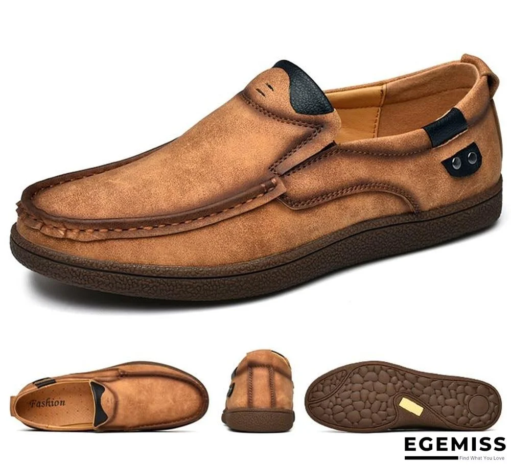 Split Leather Men's Loafers Shoes Breathable Driving Oxfords Shoes Flats Moccasins Shoes | EGEMISS