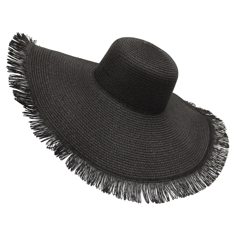 Unisex Minimalist Solid Color Wide Eaves Straw Hat