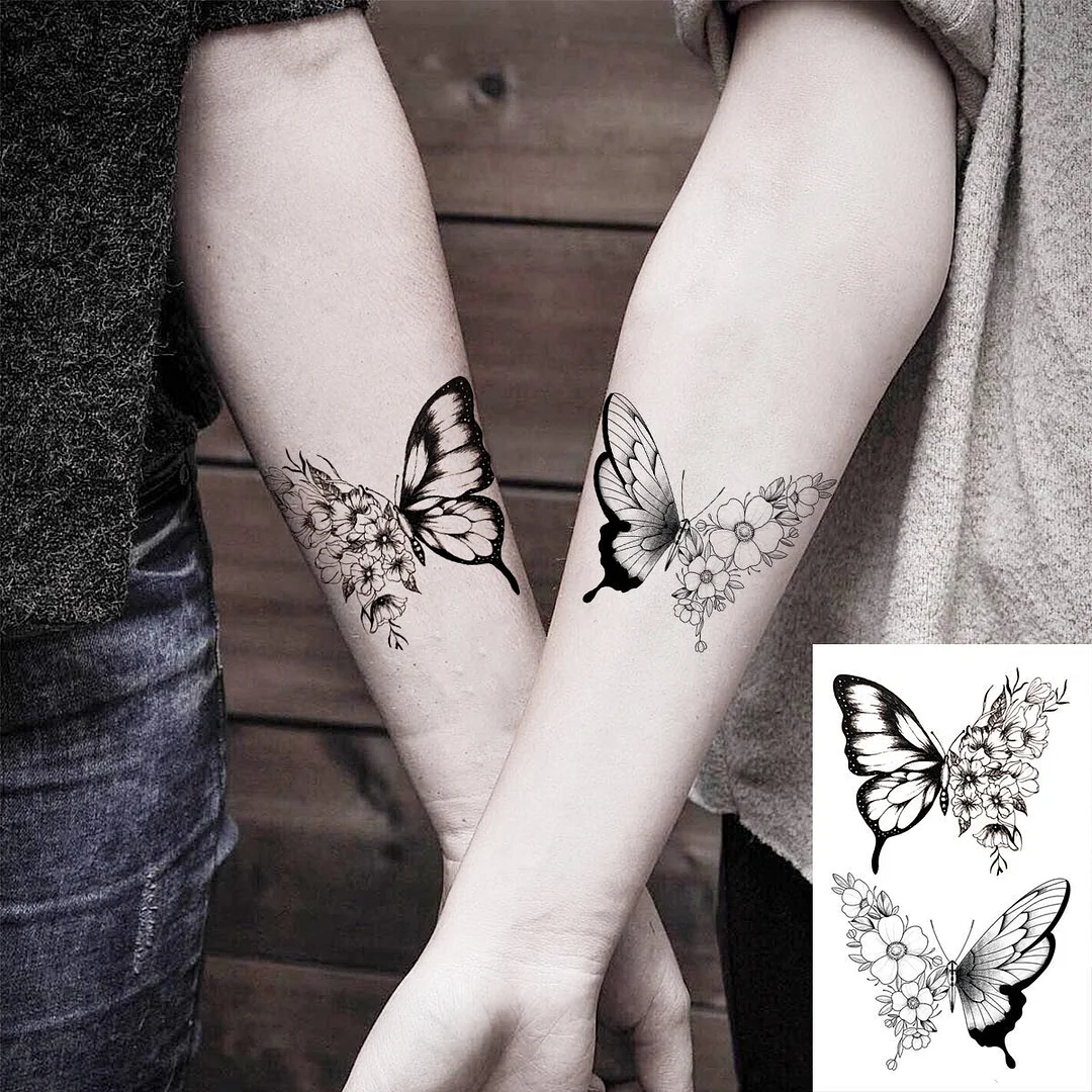 Realistic Whale Wrist Temporary Tattoos For Women Adult Sun Flower Fake Tattoo Sticker Waterproof Body Art Painting Tatoos Decal