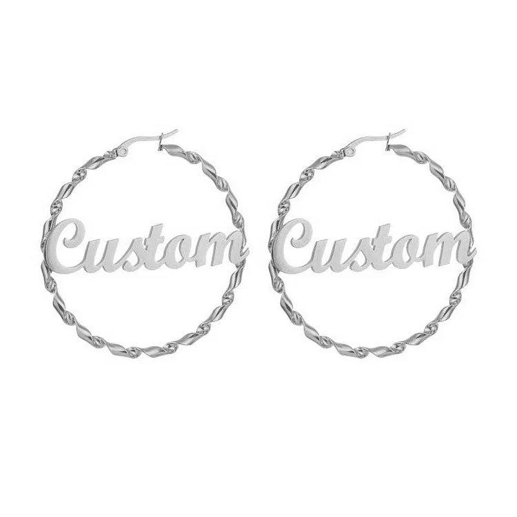 English Letters Exaggerated Fashion Simple Earrings