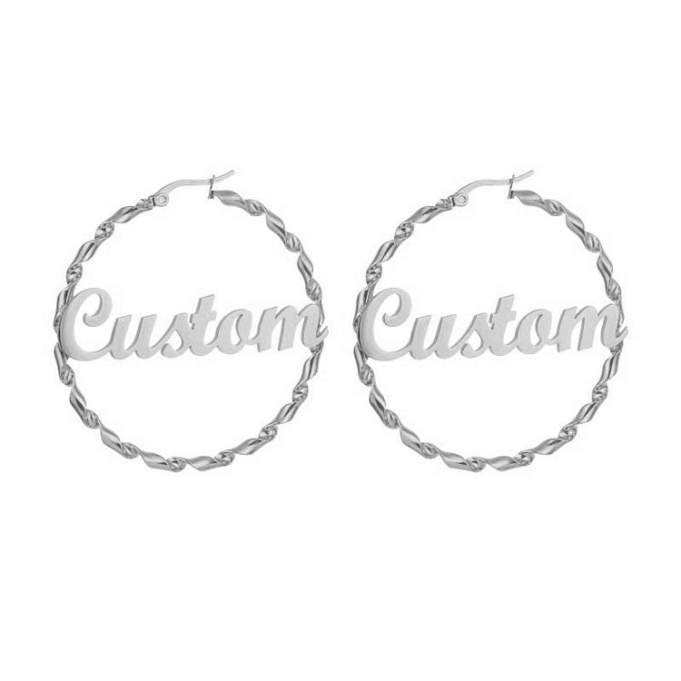 English Letters Exaggerated Fashion Simple Earrings