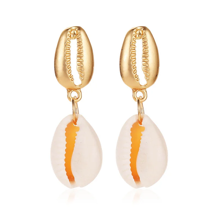 Summer beach shell earrings