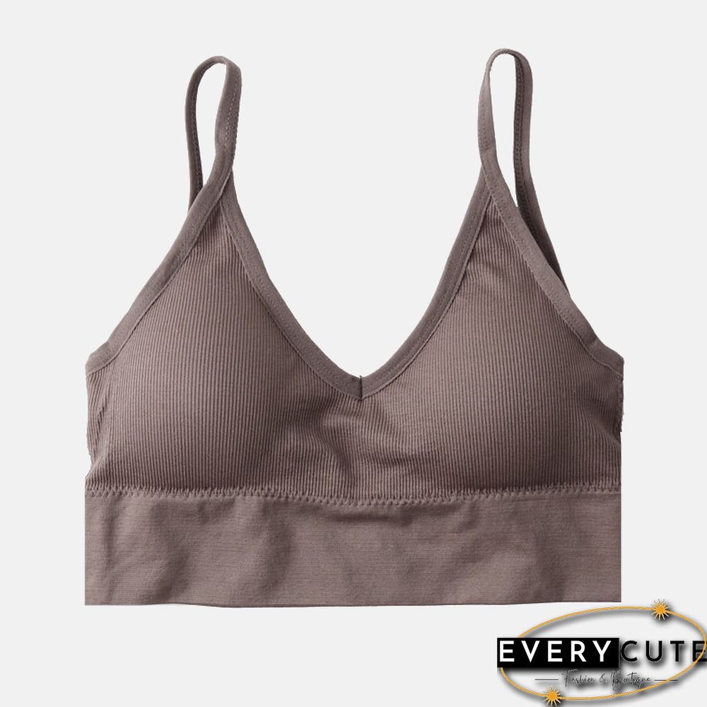 Seamless Underwear Shoulder Tank Top Vest Sleeveless Women Fashion Push-Up Cotton Fitness Comfortable Shirt Bra Large Size Tops