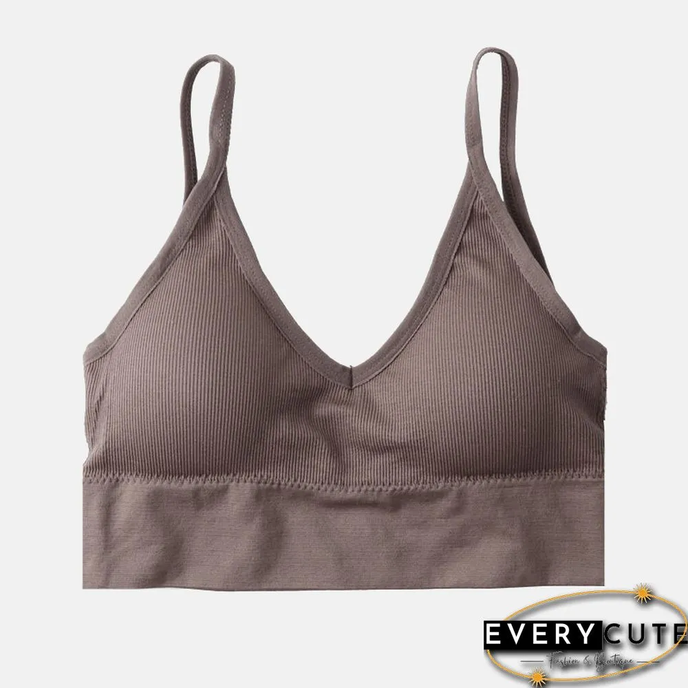 Seamless Underwear Shoulder Tank Top Vest Sleeveless Women Fashion Push-Up Cotton Fitness Comfortable Shirt Bra Large Size Tops