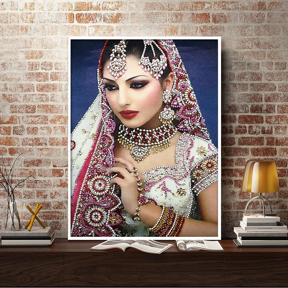 Diamond Painting - Special Shaped Drill - Indian Beauty(30*40cm)