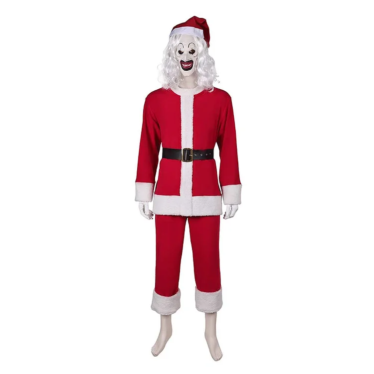 Horror Terrifier 3 (2024) Art The Clown Santa Outfits Cosplay Costume Halloween Carnival Suit