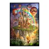 (Big Size)Castle in the Sky with Rainbow - 11CT Stamped Cross Stitch - 40*60cm