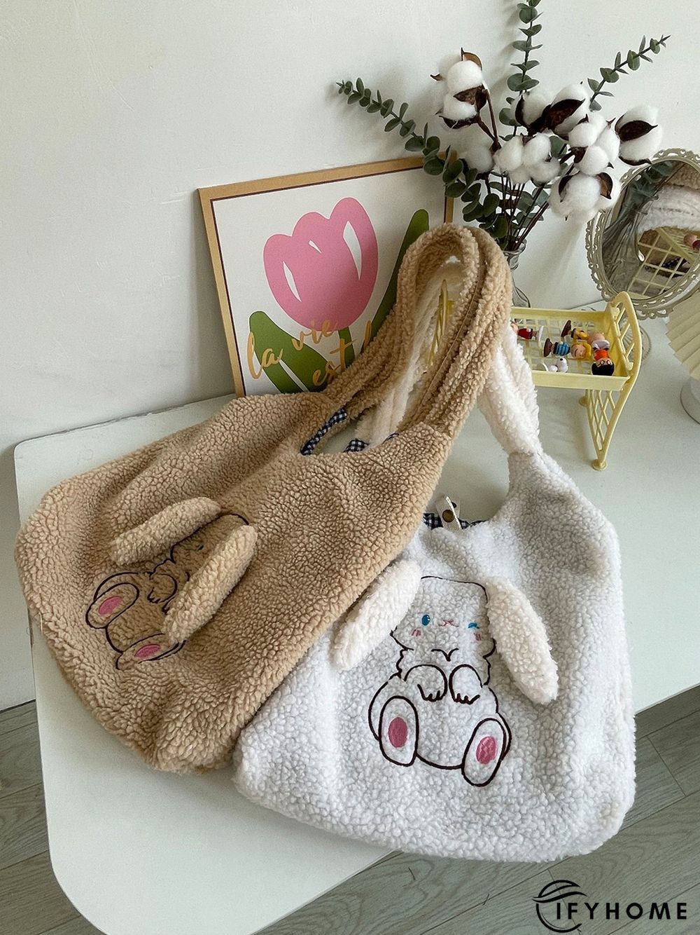 Plush New Year Cute Rabbit Shoulder Bag | IFYHOME