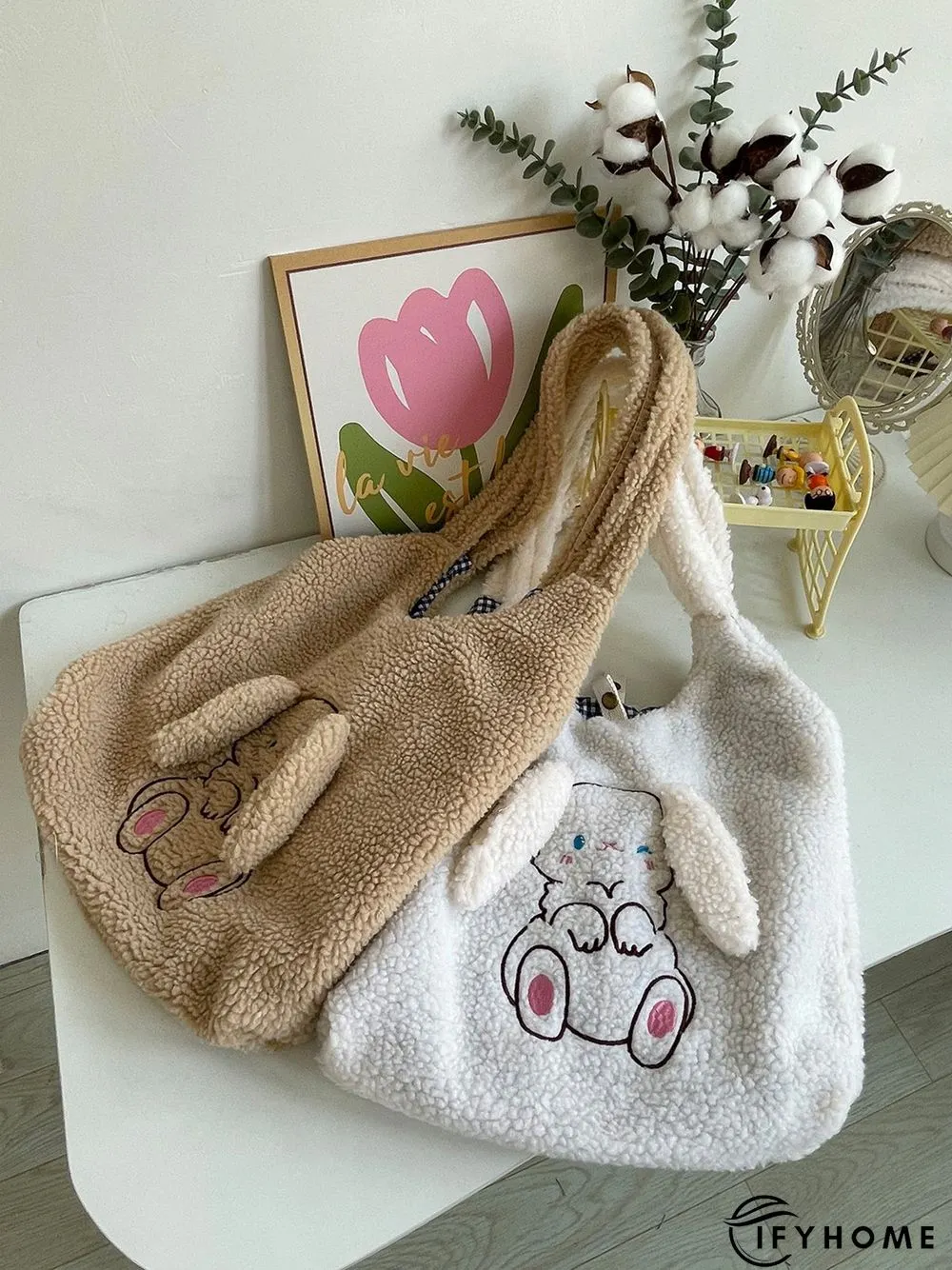 Plush New Year Cute Rabbit Shoulder Bag | IFYHOME