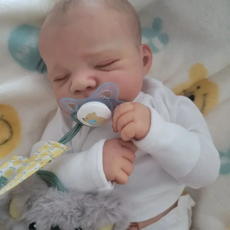 [New] 17" Lifelike Handmade Newborn Asleep Reborn Baby Girl Doll Named Buburk：Realistic Reborn Baby Dolls By Rsgdolls®