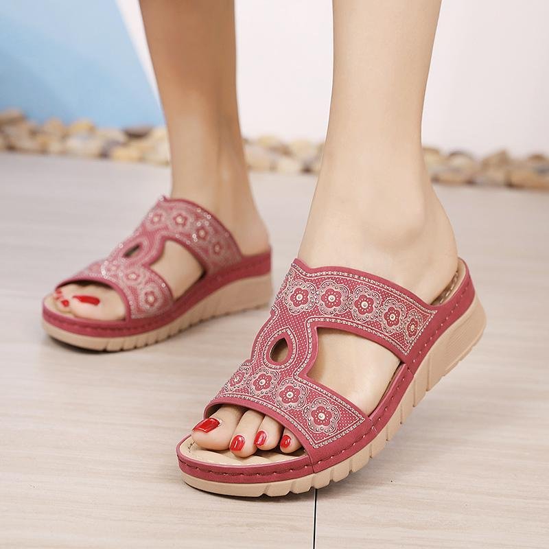 Women's Bohemian Rhinestone Slippers