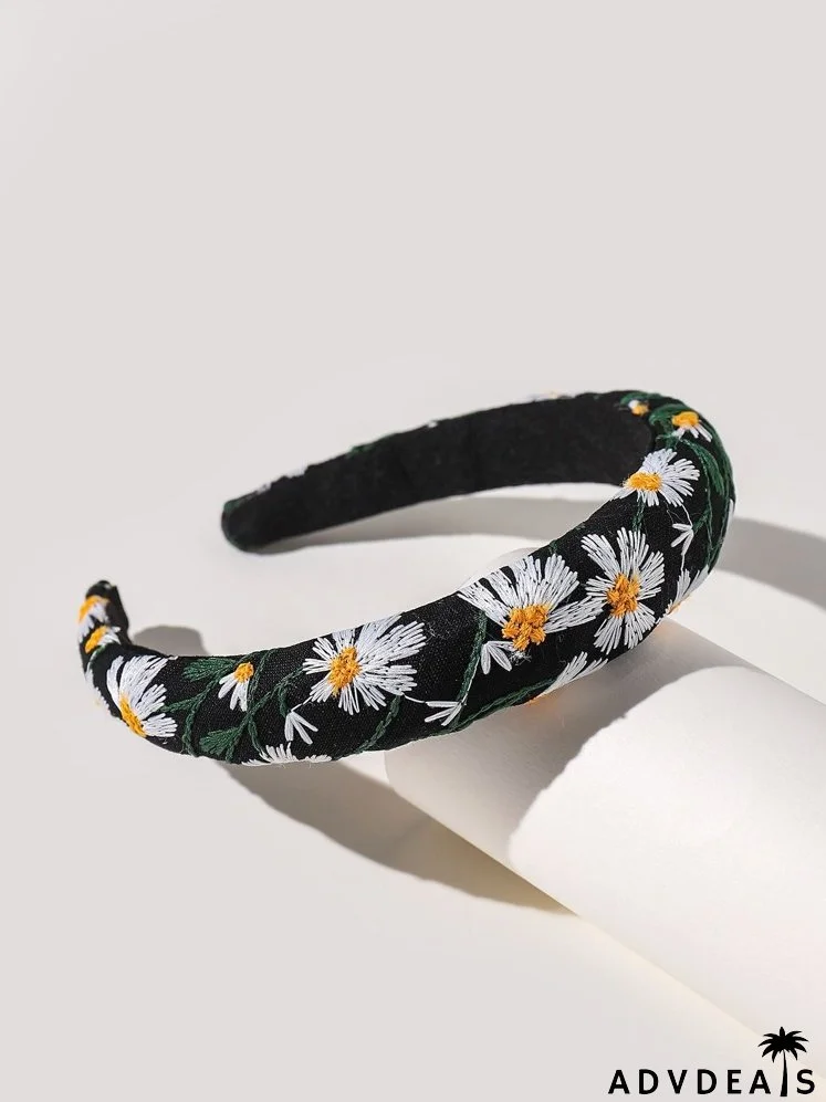 Floral Embroidery Headband