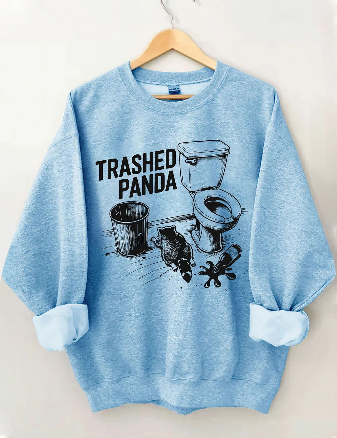 Trashed Panda Funny Drunk Raccoon Sweatshirt