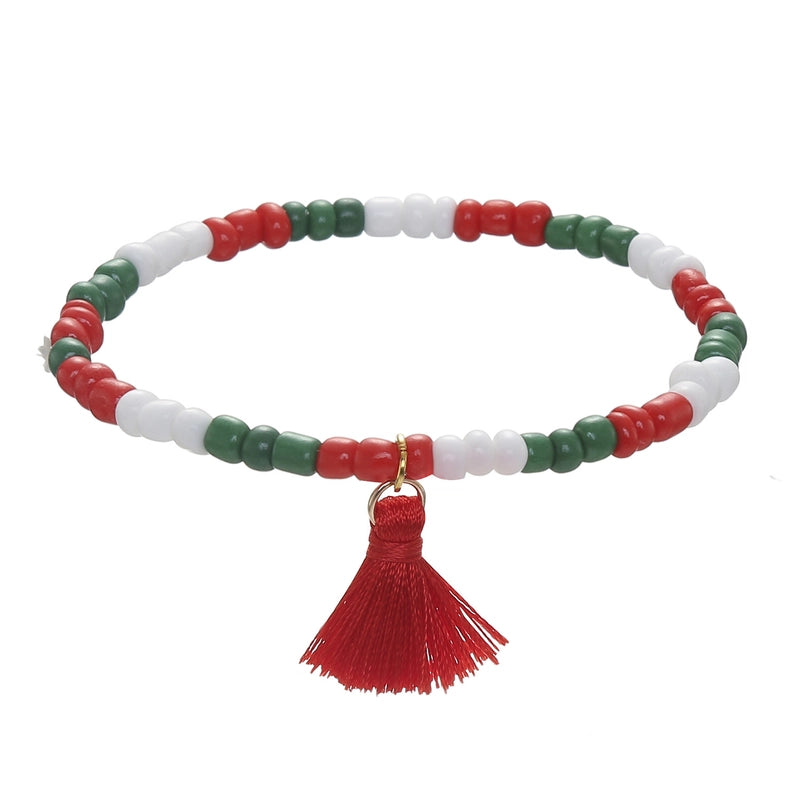 Christmas Bracelet Santa Claus Christmas Tree Peach Heart Snowflake Soft Bracelet