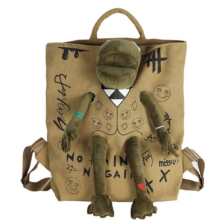 Long Leg Frog Backpack Kawaii doll holder backpack