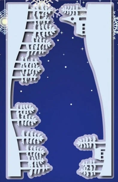 Piggy Craft metal cutting dies cut die mold Winter Christmas Series Scrapbook paper craft knife mould blade punch stencils dies