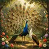 Luxury AB Velvet Diamond Painting Kit - Peacock