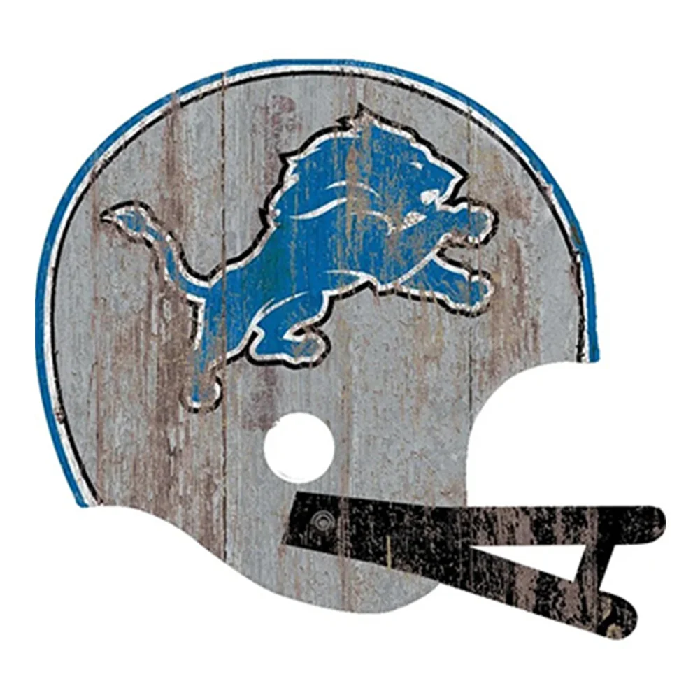Full Round Diamond Painting - NFL Helmet Detroit Lions(30*30cm)