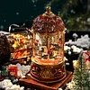 Christmas Carousel Music Box - Red - Bronze