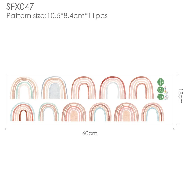 Rainbow Wall Stickers Decoration Baby Room Stickers On The Wall Kids Room Decoration Kids Wall Stickers For Girls Rooms