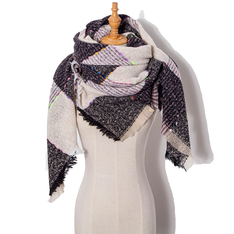Imitation Cashmere Women Triangle Scarf Autumn Winter Big Plaid Scarve Pashmina Mujer Female Echarpe Hiver Foulard Bufanda Shawl