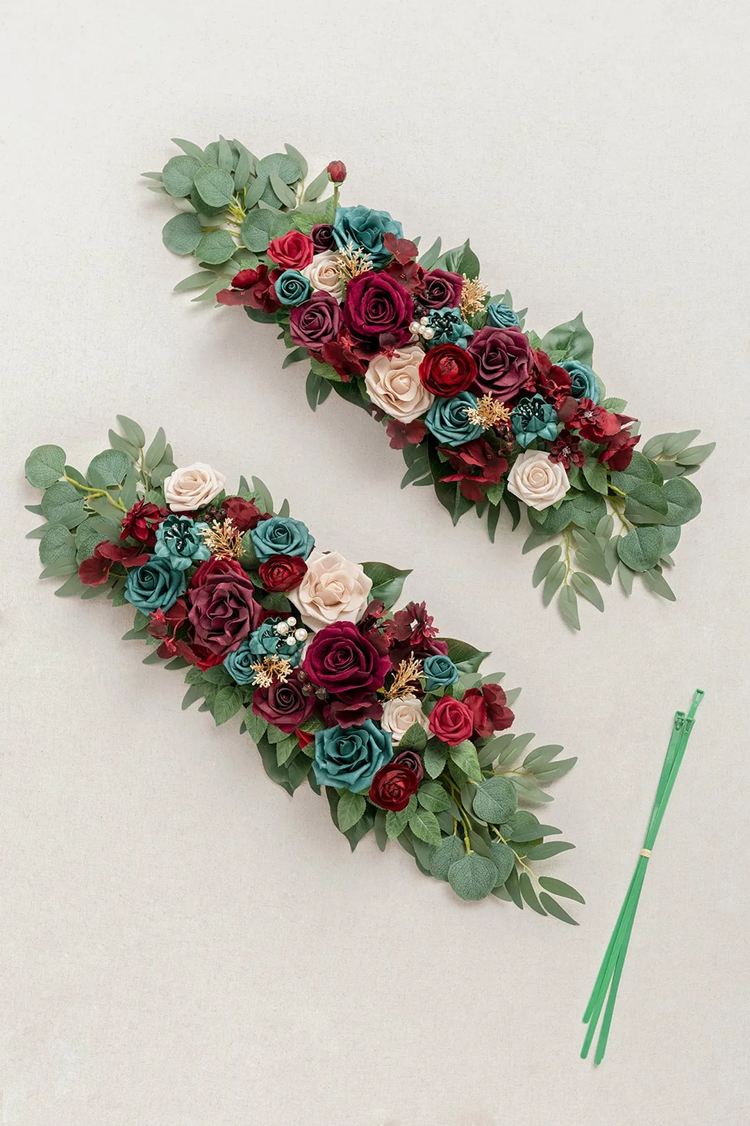 Flower Arrangements for Arch Decor in Dark Teal