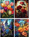 4Pack Flowers-Full Round Diamond Painting(30x40cm)
