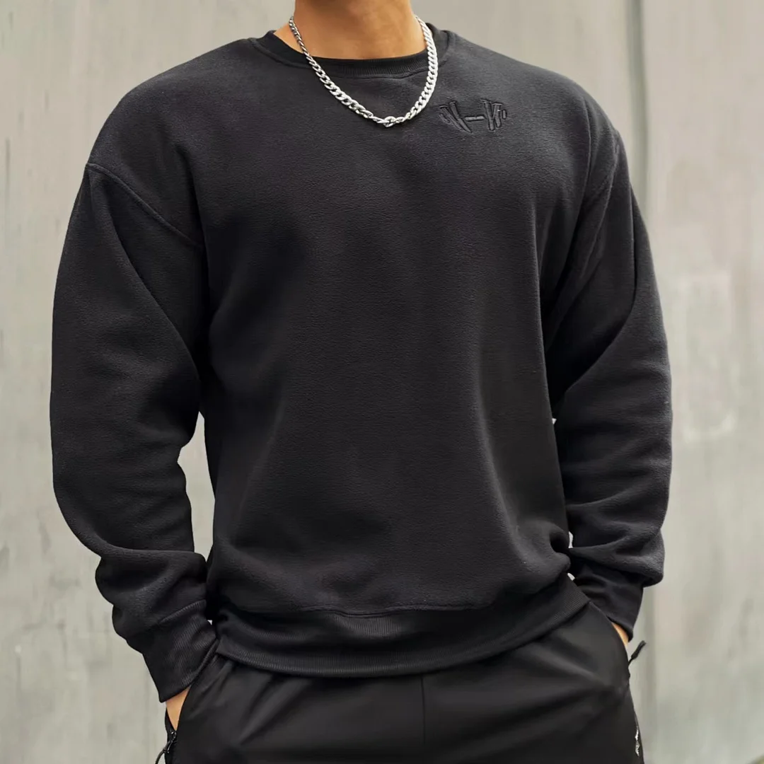 Oversized Men's Casual Fleece Sweatshirt-inspireuse