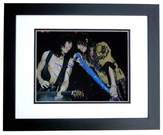 Steven Tyler and Joe Perry Signed Aerosmith Singer 11x14 inch Photo Poster painting - FRAMED