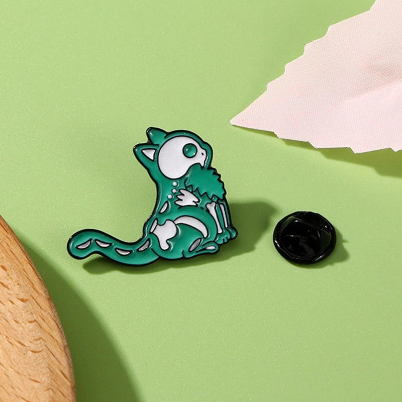 Cute Cat Skull Alloy Unisex Brooches