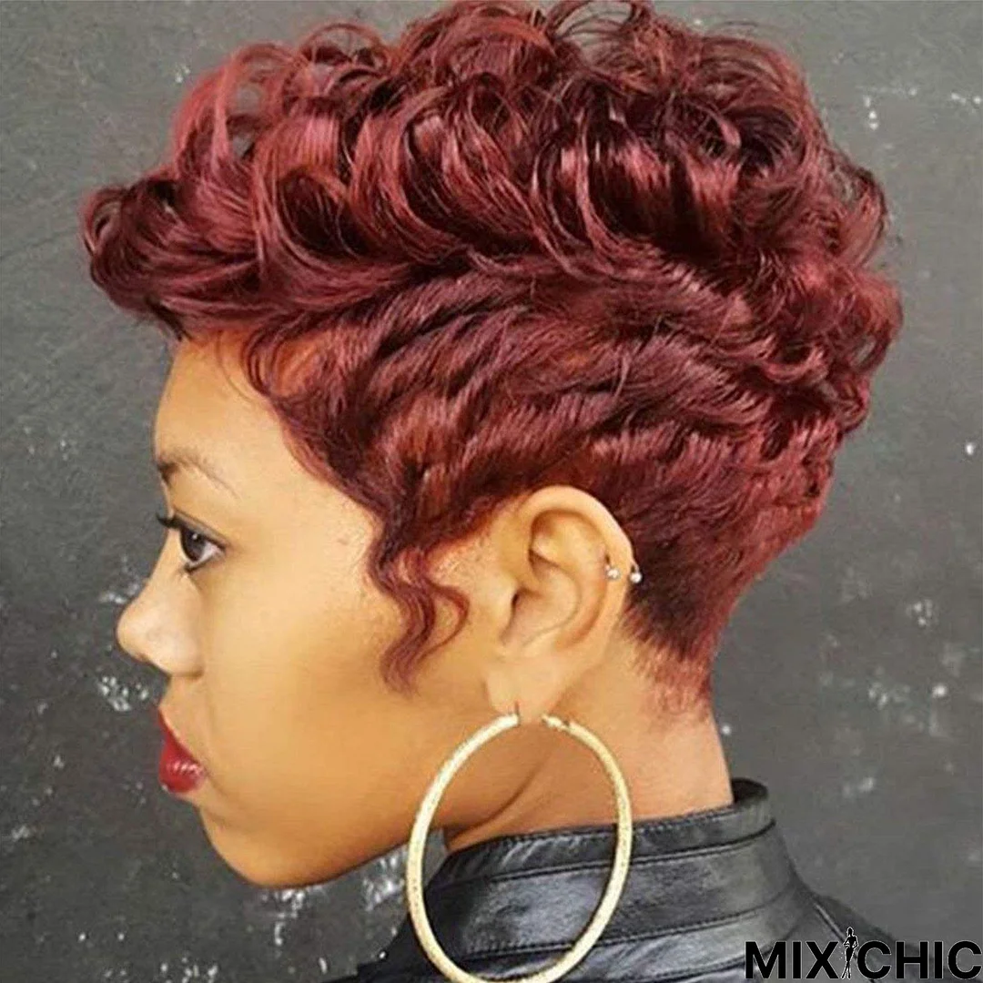 European and American Short Curly Hair Wig Chemical Fiber Hair Hood