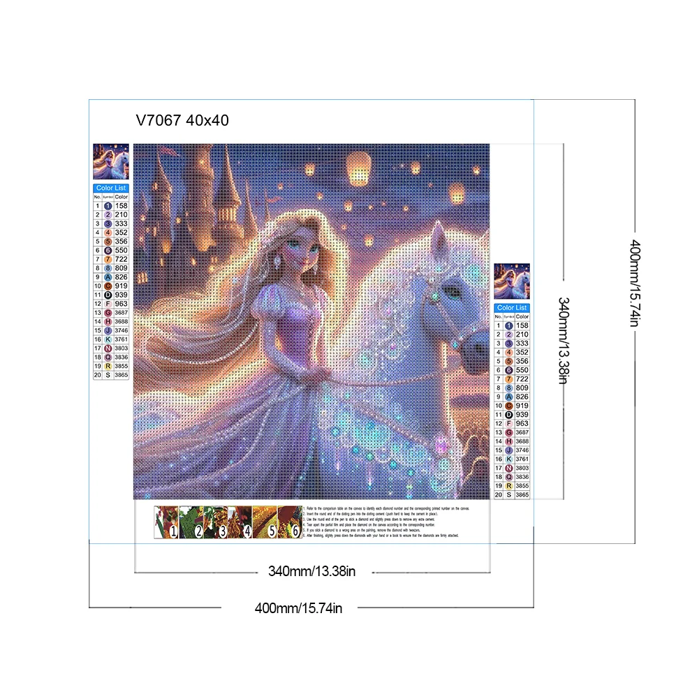 Diamond Painting - Full Round Drill - Princess Rapunzel(Canvas|40*40cm)