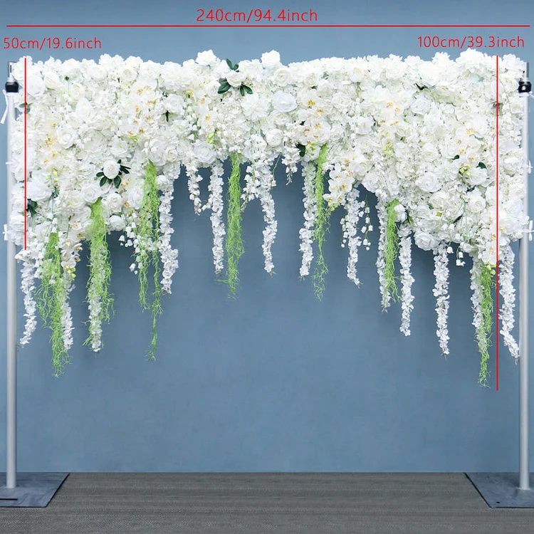 A7790 White Hang Floral Wall Wedding Backdrop Decor Party Prop