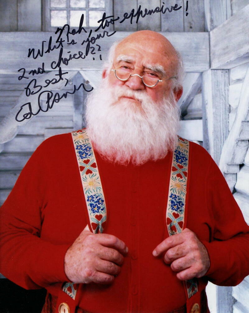 ED ASNER SIGNED AUTOGRAPH 8X10 Photo Poster painting - ELF SANTA CLAUSE, GREAT CHRISTMAS CONTENT