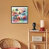 Diamond Painting-DIY Full Round Drill Flowers Dragonfly