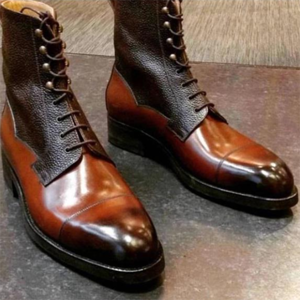 New Leather Stitching Color Matching Martin Boots