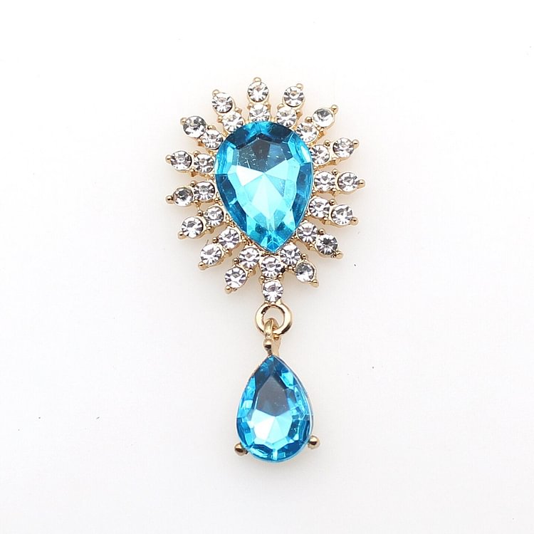 10Pcs/Lot 26*53MM Waterdrop Hollow Alloy Pendant DIY Sewing Handmade Rhinestone  Accessories