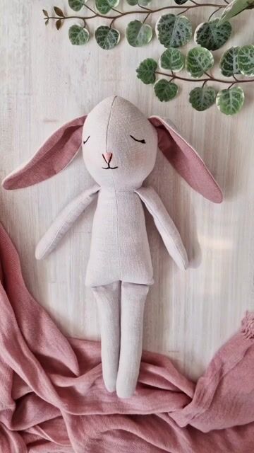 DIY Bunny doll with clothes Template Set - With Instructions