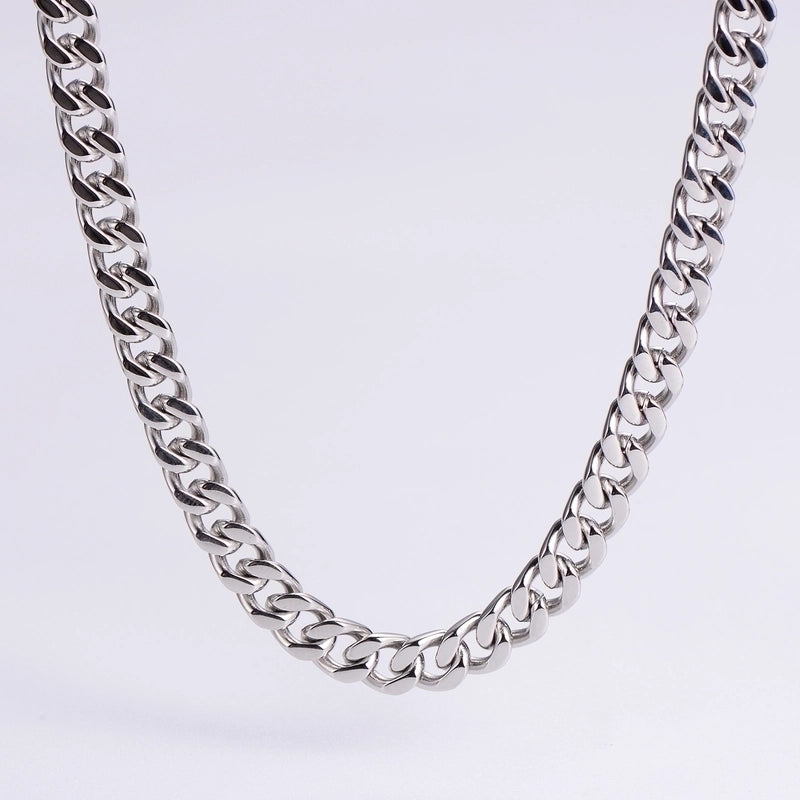 3 Pieces 304 Stainless Steel Hip-Hop Rock Polishing Plating Solid Color Long Necklace