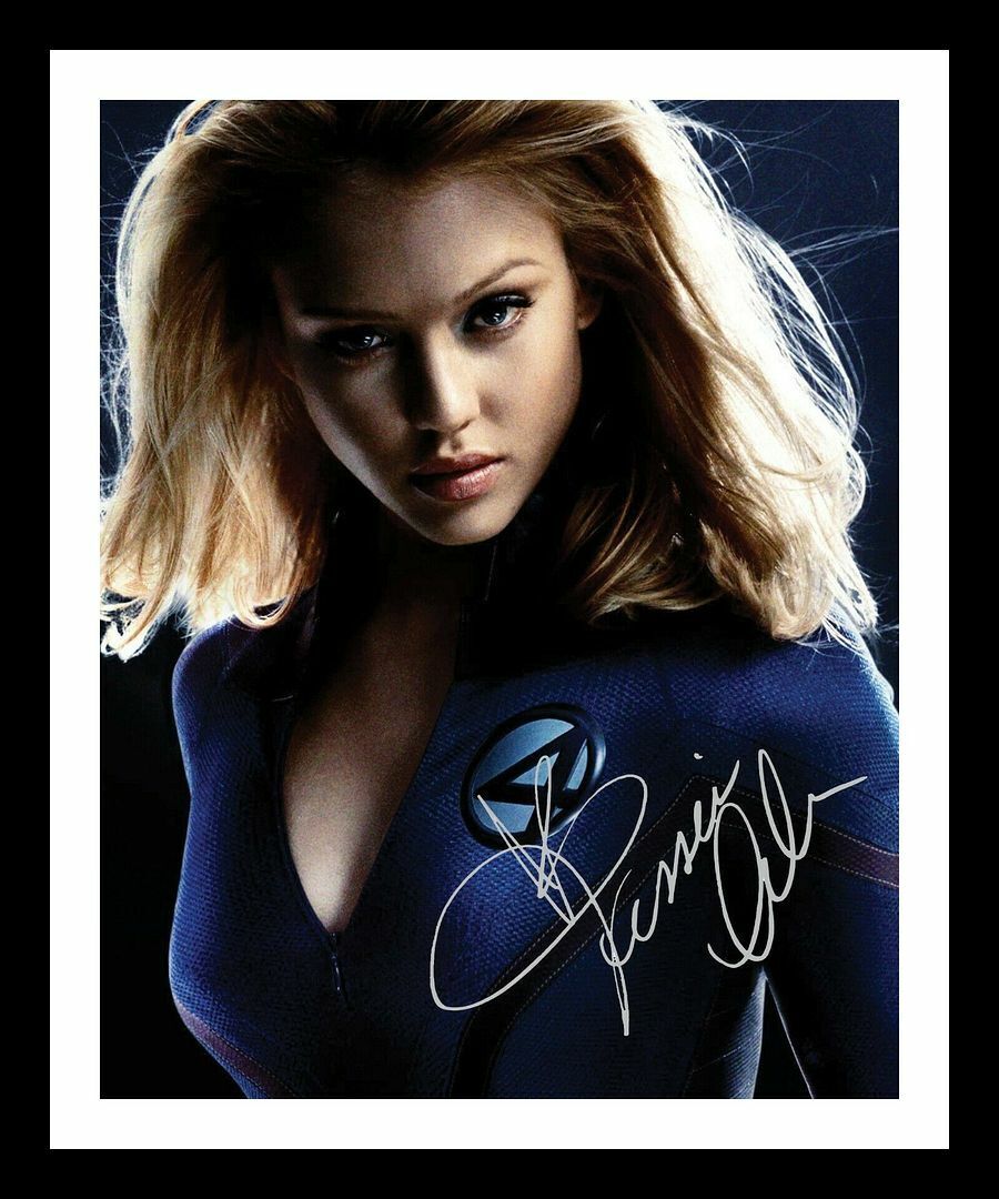 Jessica Alba - Fantastic Four Autograph Signed & Framed Photo Poster painting