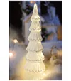 Table Top Christmas Trees Lamp LED Lighted Glass Christmas Trees Night Light Battery Operated for Centerpieces Window Tabletop Mantel