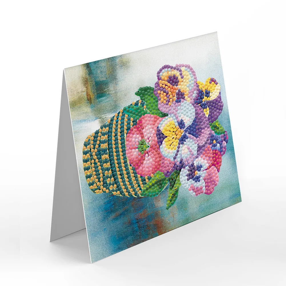 8pcs DIY Diamond Painting Greeting Cards Daily Mosaic Postcards