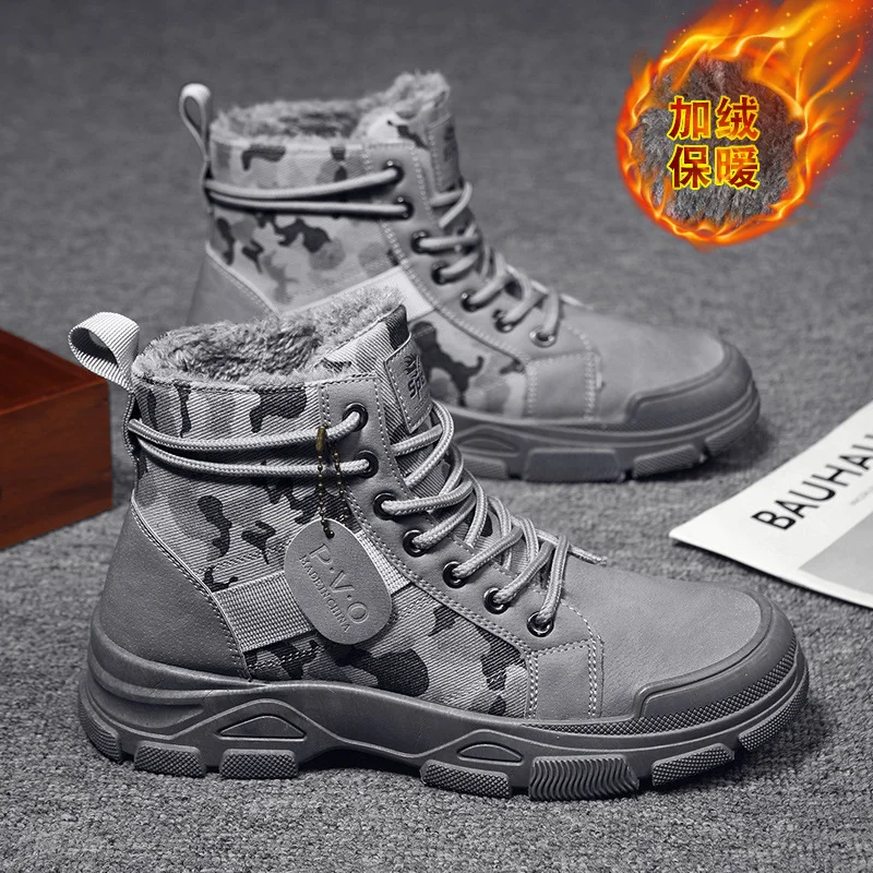 Tanguoant Tanguoant NewBoots for Men Camouflage Desert Boots High-top Sneakers Non-slip Work Shoes for Men Buty Robocze Meskie