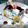 5D DIY Diamond Painting Kunst dekorative Aufbewahrungsbox Holz Lagerung Clutch (Katze)