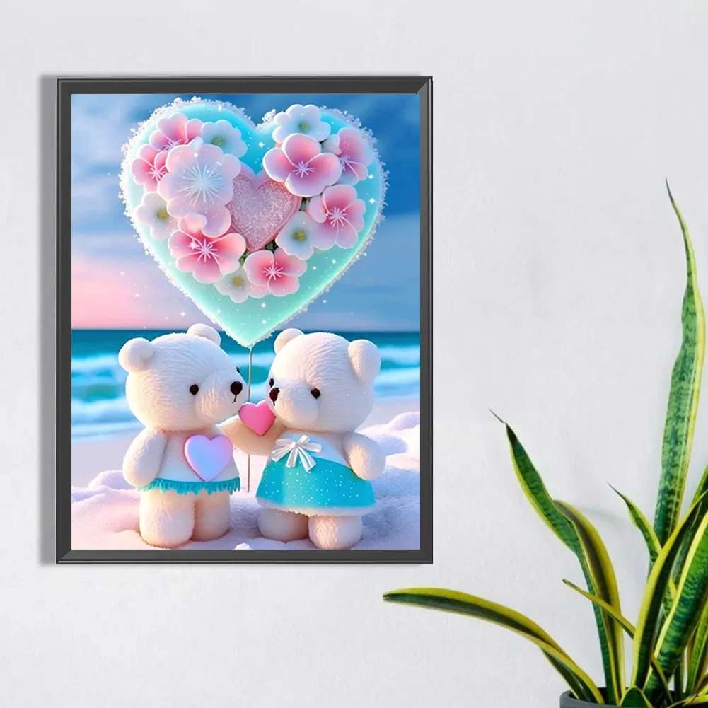 Diamond Painting - Full Round Drill - Beach Bear(30*40cm)