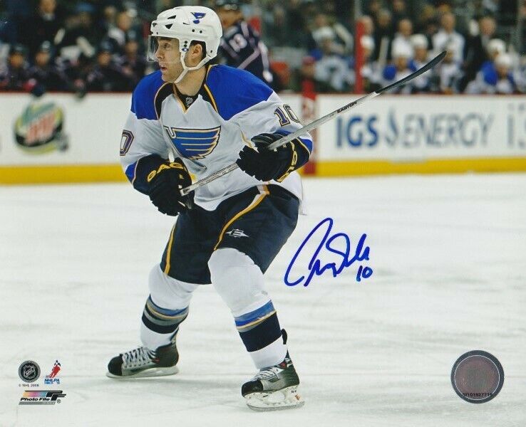 ANDY MCDONALD SIGNED ST.LOUIS BLUES 8x10 Photo Poster painting! Autograph EXACT PROOF!