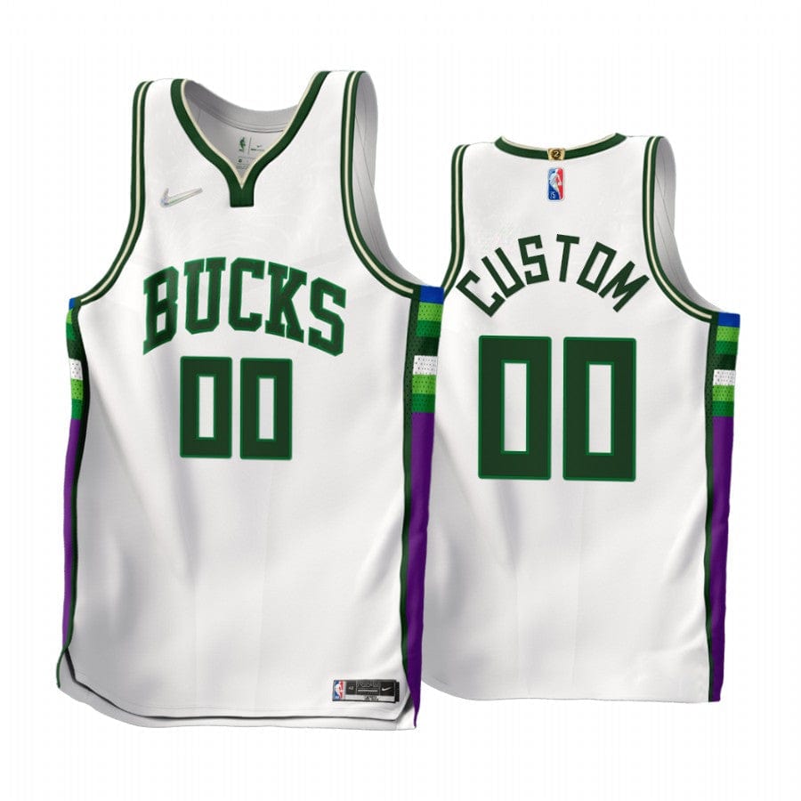 Custom Milwaukee Bucks 2021-22 City Edition Jersey mysite