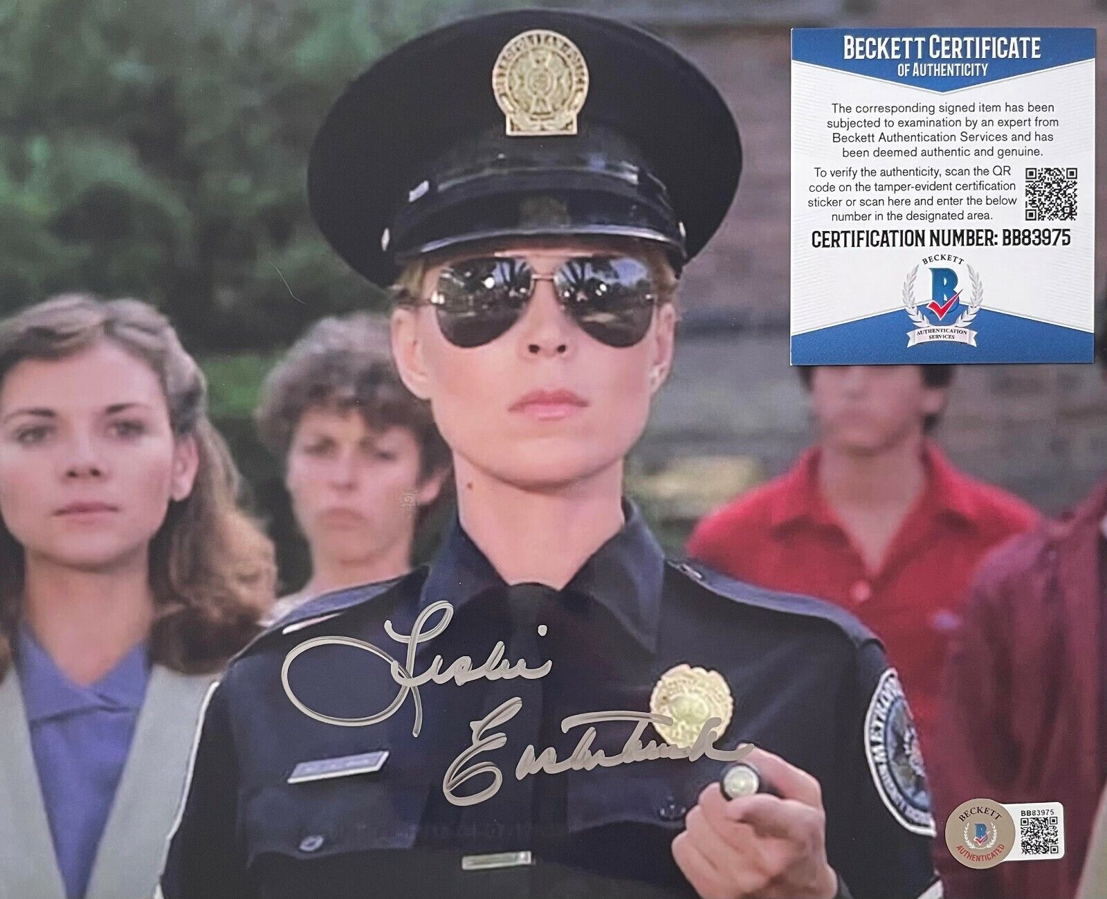 Leslie Easterbrook Police Academy Original Signed 8X10 Photo Poster painting w/Beckett COA #5